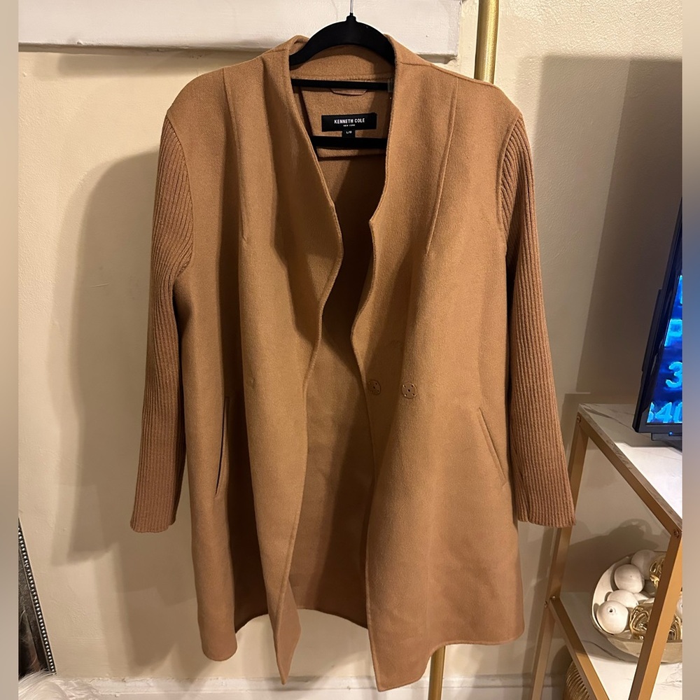 Kenneth Cole tan wool jacket size large